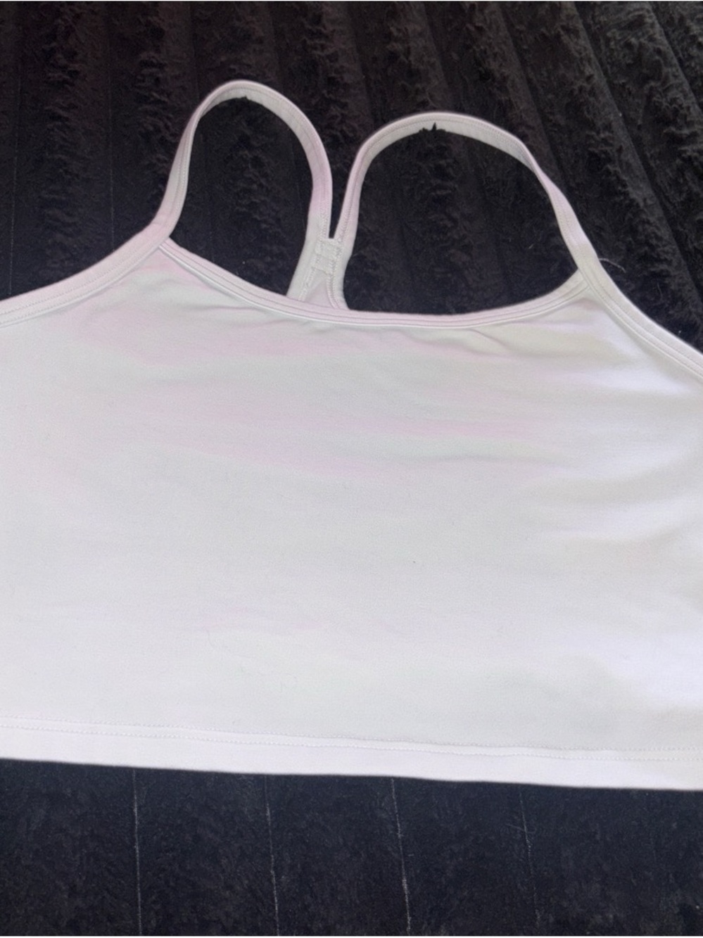aerie White Cropped Racerback bralette size medium